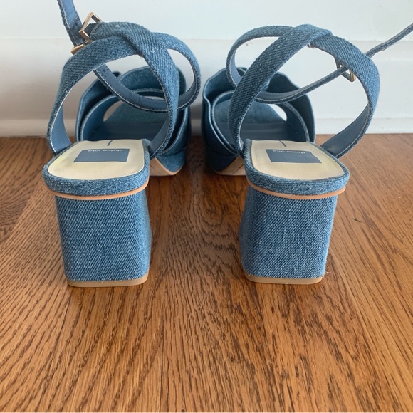 Dolce Vita Cheer ankle strap sandal in blue denim, size 7.5 - Picture 5 of 7